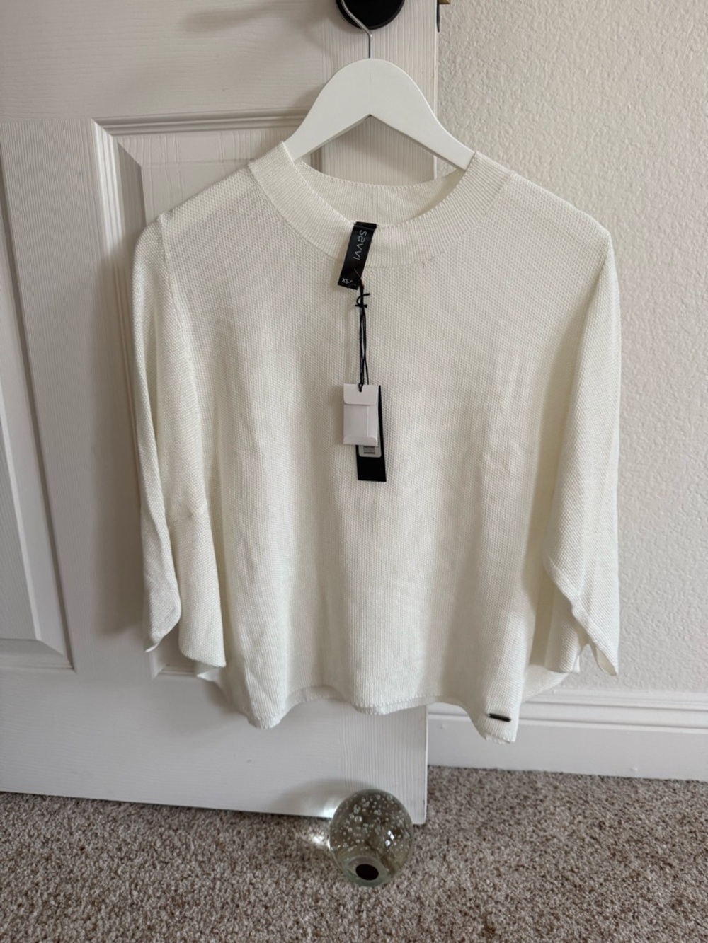 Ivory Batwing Top by Savvi - Size XS/S - NWT!